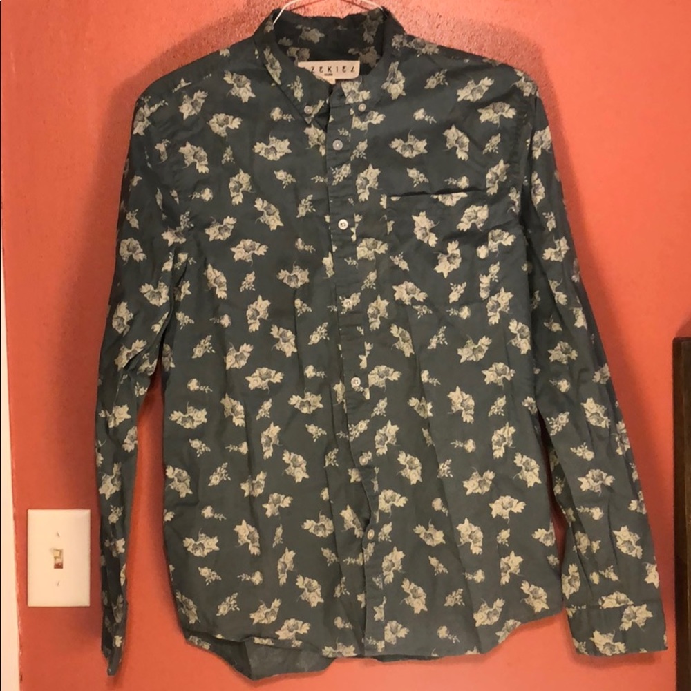 Urban Outfitters Floral Long Sleeve Button Up